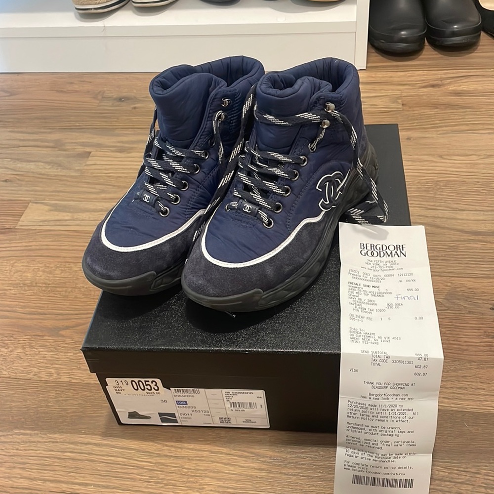 COPY - Authentic Chanel sneaker fall/winter booties. New w receipt 38